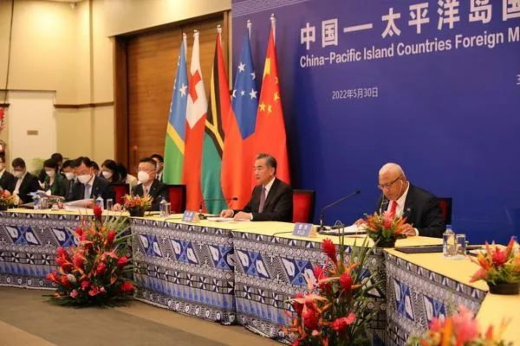 中国-太平洋岛国外长会议现场。图源：GJ
